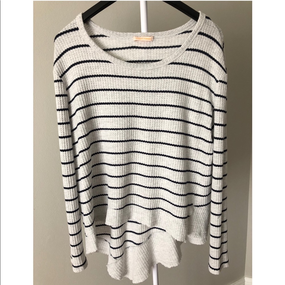NORDSTROM high low sweater striped